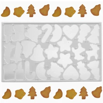 Christmas 25 Shape Cookie Cutter Star Tree Bell Biscuit Reindeer Heart Bake Mold - Image 1 of 4