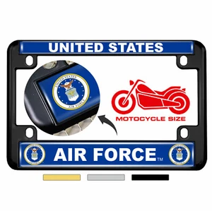 Motorcycle Metal License Plate Frame - United States Air Force - Picture 1 of 17