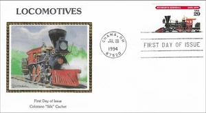 Hudson's General Steam Locomotive 1855 Train Railways USA Colorano FDC 1994 - Picture 1 of 1