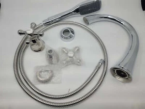 Signature Hardware Römische Wannenarmatur mit Handbrause - Chrom - Deckmontage - Bild 1 von 10