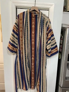 Bata de palacio de algodón Monarch Towel Co. Patrón azteca del suroeste - Imagen 1 de 3