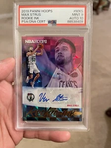 2019-20 Panini Hoops Max Strus Rookie Ink Autograph #RI-MXS PSA 9 Auto 10 - Picture 1 of 5