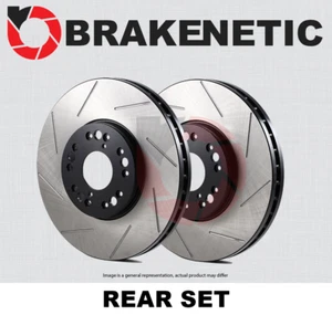 REAR SET BRAKENETIC Premium Slotted Brake Disc Rotors BNP33108.SS - Picture 1 of 1