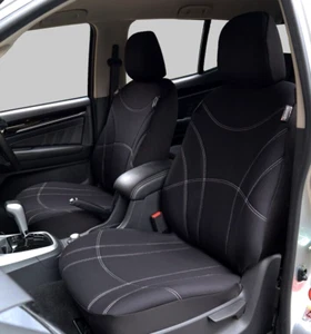 Black Wetsuit Neoprene Seat Covers For LEXUS IS 250 350 2006-2012 - Picture 1 of 3
