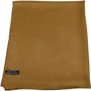 CJ Apparel camelbraun einfarbig nepalesischer Fransen Schal Sekunden Pashmina NEU - Bild 1 von 11