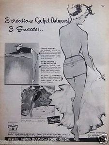 PUBLICITÉ 1957 BAS GEHEL CHAUSSETTE BALMORAL NYLON MOUSSE HELANCA - Bild 1 von 1