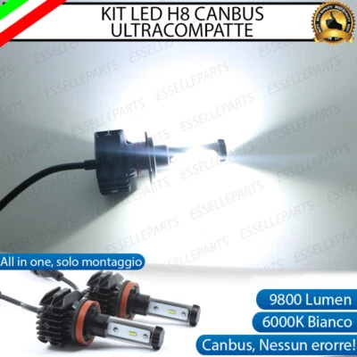 KIT FULL LED LAMPADE H8 6000K BIANCO 9800 LUMEN FENDINEBBIA FORD C-MAX MK2 II - Immagine 1 di 4