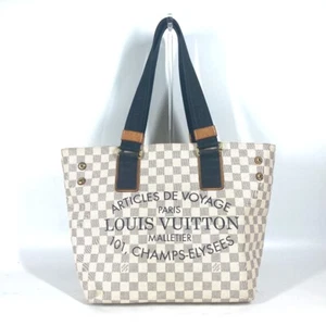 LOUIS VUITTON N41179 Damier-Azur Plan Soleil - Hippo PM Shoulder Bag Tote Bag - Foto 1 di 18