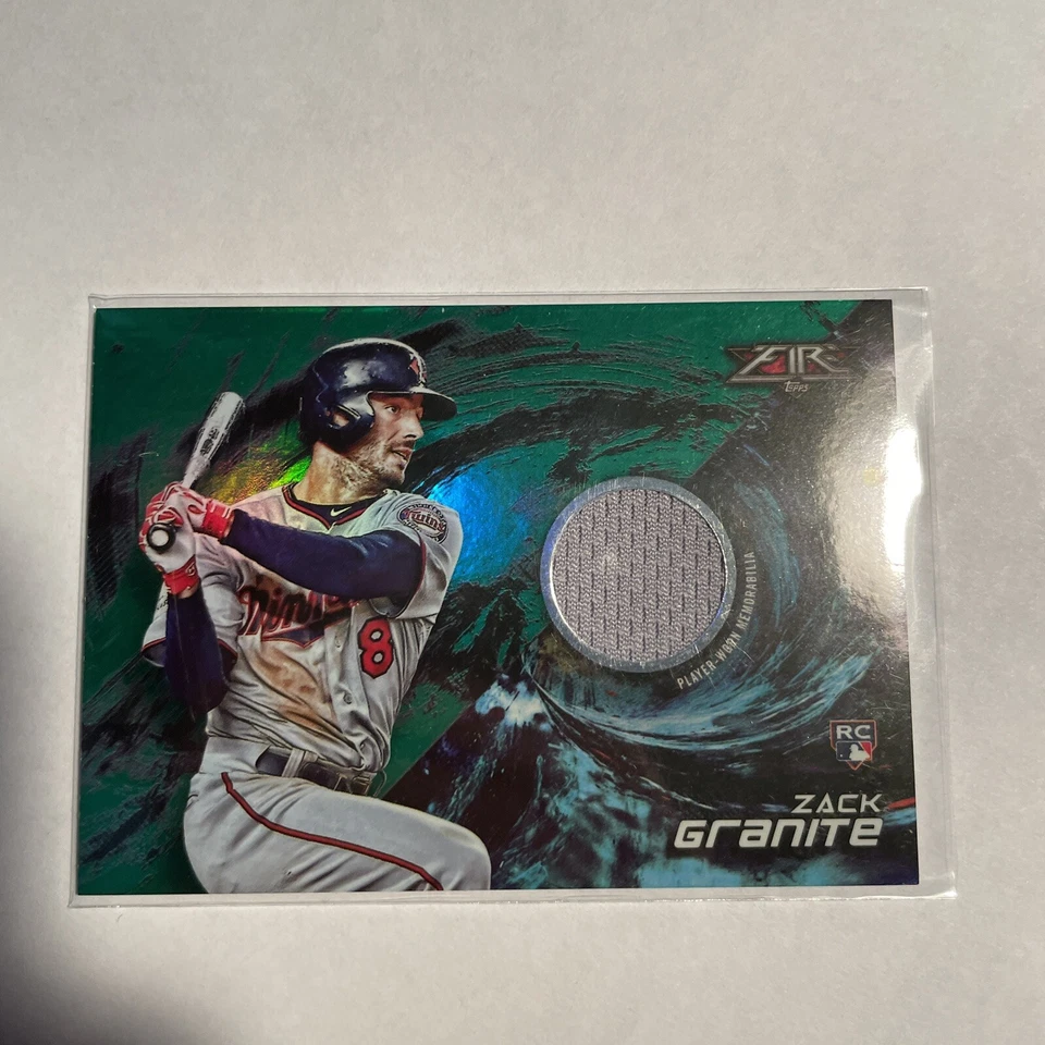 2018 Topps Fire Relics Green /75 Zack Granite #FR-ZG Rookie RC Patch - Image 1 of 2