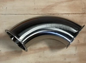 NEU Edelstahl kurz 90 Grad 4" Sanitär Tri Clamp Kleeblatt Armaturen - Bild 1 von 9