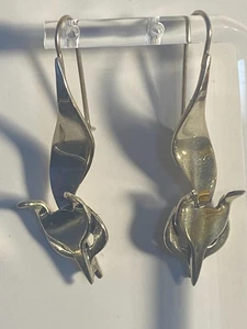 3D Sterlingsilber Fuchs oder Wolf Ohrhänger Set #Y126 - Bild 1 von 4