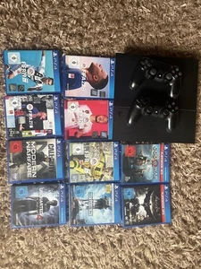 Sony PlayStation 4 Slim 1TB Schwarz Inkl. 2 Controller und 10 Spielen  - Bild 1 von 1