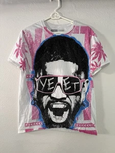 T-shirt WWE WWF autentica bianca Jey Uso Yeet Shades Large L linea di sangue romana - Foto 1 di 3