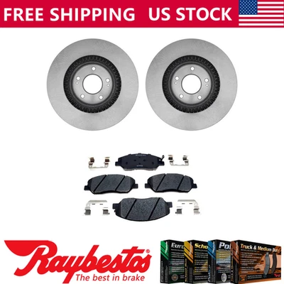 Rotores de freno delanteros + accesorios de pastillas de freno de cerámica para Hyundai Santa Fe 2013-2016 Foto 1 de 4