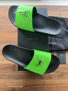 Giuseppe Zanotti Scivolo Pelle di Coccodrillo Taglia 12 Uomo INDOSSATO UNA VOLTA - Foto 1 di 12