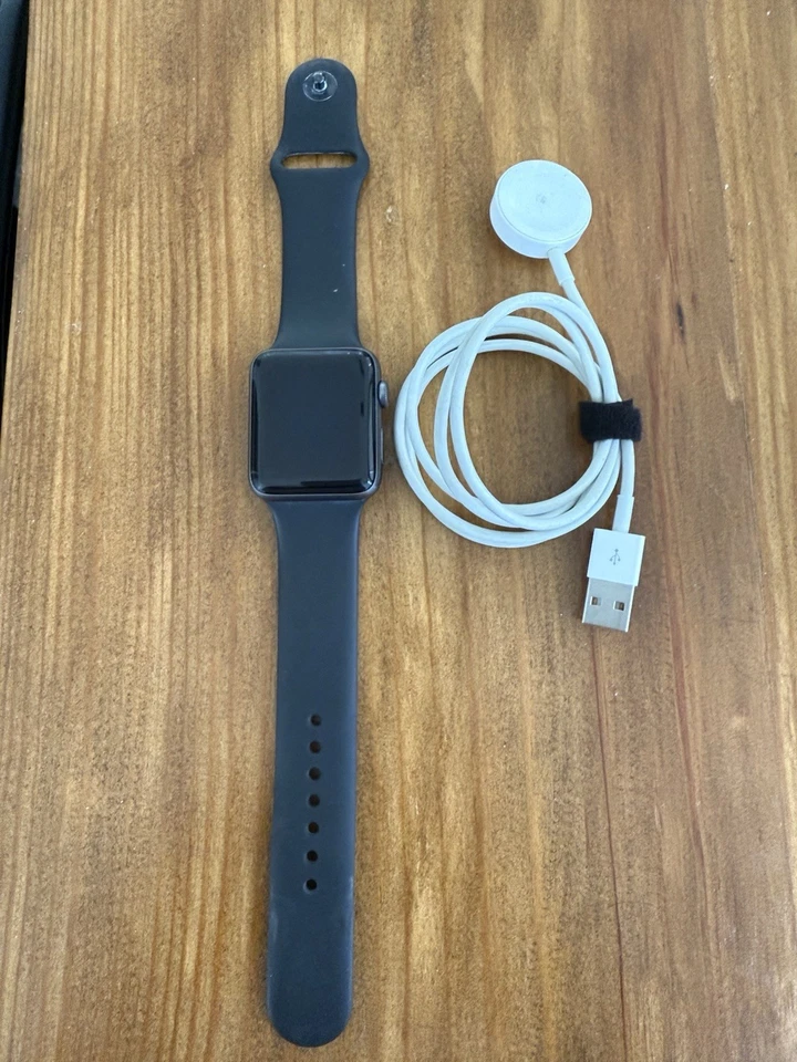 Apple Watch 42mm (Black Case, Black Sport Band), 1st Gen. - Image 1 of 4