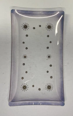 Plato para servir Starburst atómico de vidrio glama estilo Dorothy Thorpe púrpura de colección Foto 1 de 4