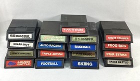 Lot of 17 Untested Intellivision Game Cartridges Some Manuals & Overlays