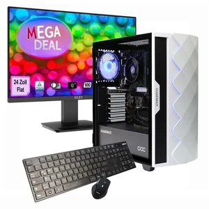 Multimedia PC Set Ryzen 5 5600G 32GB 1TB SSD Radeon Graphics + MSI 24" Flat - Bild 1 von 11