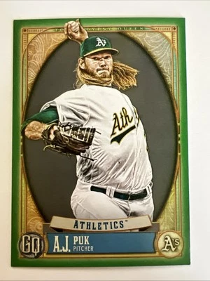 2021 Topps Gypsy Queen - A.J. Puk #183 Green Oakland Athletics - Image 1 of 3