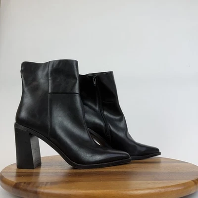 Nuevos botines al tobillo Steve Madden Silvee de cuero negro para mujer talla 11 M nuevos sin caja Foto 1 de 4