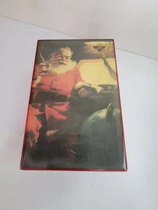 Coca-Cola Co 1991 sello reliquia colección Santa revisando su lista caja de música - Imagen 1 de 7