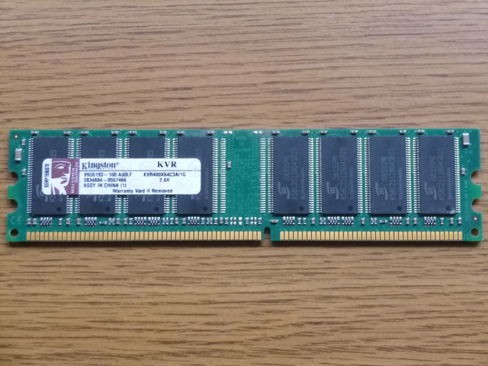 Kingston KVR400X64C3A-1G DDR400 (PC3200) CL3 DIMMs - Tested - Image 1 of 1
