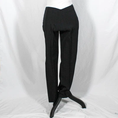 Pantalones a rayas negros sobre negros vintage de los años 90 texturizados talla 3/4 gótico corporativo Foto 1 de 4