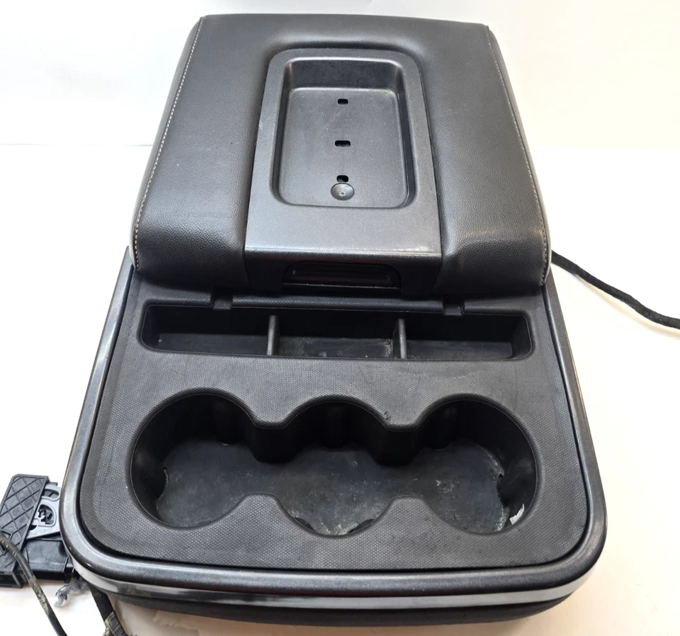 Assento de salto GMC Sierra 1500 2500HD 2014-2018 tampa console apoio de braço preto - Imagem 1 de 4