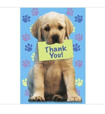 Party Pups Thank You Notes (8 Ct) - Image 1 of 3