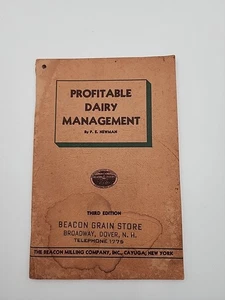 Vintage 1939 The Beacon Milling Co. Profitable Dairy Management 3rd Edition - Picture 1 of 13