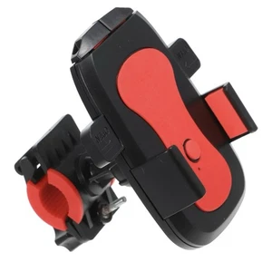 Soporte para teléfono manillar de bicicleta, rojo y negro, universal se adapta a la mayoría de los teléfonos - Imagen 1 de 4