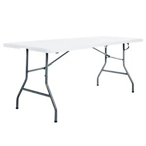 Peakform Fold In Half Banquet Table for Indoor Outdoor Use, 6 Ft,White(Open Box) - Picture 1 of 12