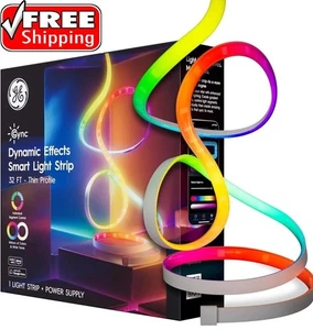 Cync GE Dynamic Effects Smart LED Light Strip with Music Sync, Color Changing Wi - Picture 1 of 7