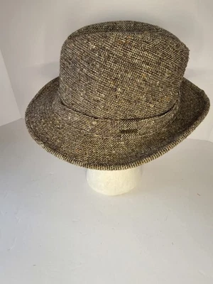 Sombrero Fedora De Colección Stetson Para Hombres Aplastable Manchado Tweed 7 Foto 1 de 4