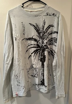 Report Collection Men’s Long Sleeve T-shirt Graphic Print Distressed Look Size L - Image 1 of 4