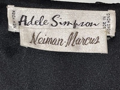 ~ADELE SIMPSON~  Neiman Marcus Black Silk and Lace SUIT  size 6 or 8 Rhinestone - Image 1 of 4