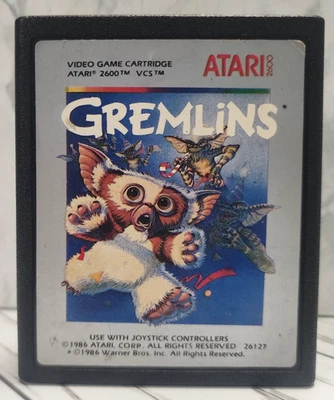 ATARI Corp. 2600 VCS Warner Brothers Gremlins Original 1986 Video Game Cartridge - Image 1 of 4