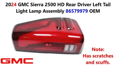 2024-2025 GMC Sierra 2500 HD Rear Driver Left Tail Light Lamp Assembly 86579979 - Image 1 of 4