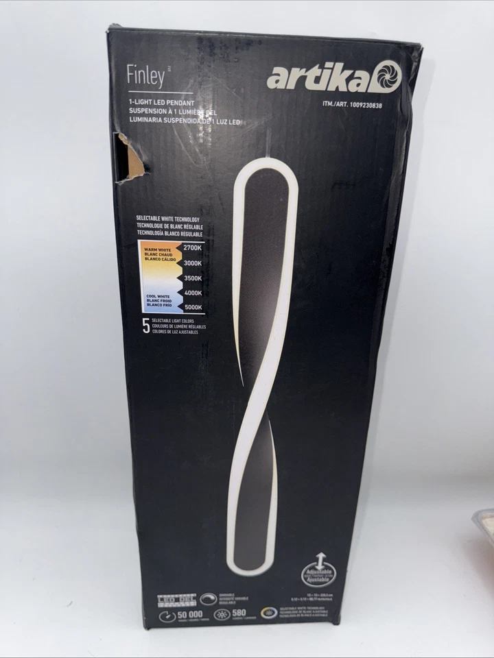 Artika Finley 13 Вт 1 свет черный 5 CCT интегрированный светодиодный мини подвеска светильник - Изображение 1 из 1