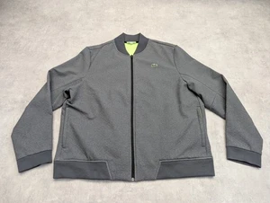 Lacoste Jacket Mens 3XL Grey Zip Sweatshirt Sport Outdoor Golf Bomber Casual Sz8 - Picture 1 of 10