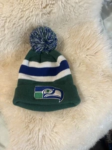 Seattle Seahawks Hat Cap Beanie Toque Blue Green NFL Football Cuffed Mens 47 - Picture 1 of 5