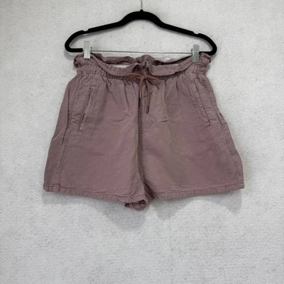 BDG Bolsa de Papel Cintura Pantalones Cortos Mujer Medianos Rosa Malva Tiro Alto Bolsillos con Cordón Foto 1 de 4