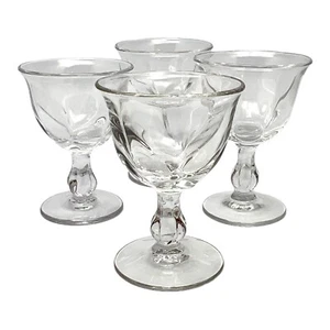 Duncan Miller Glass Liquor Cocktail Canterbury Clear Heavy Depression 4 1/8 4Pc - Picture 1 of 10