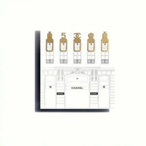 Authentic Chanel 5 pcs Bookmark Set Gold Metal Bookplate VIP Gift Very Rare - Picture 1 of 8