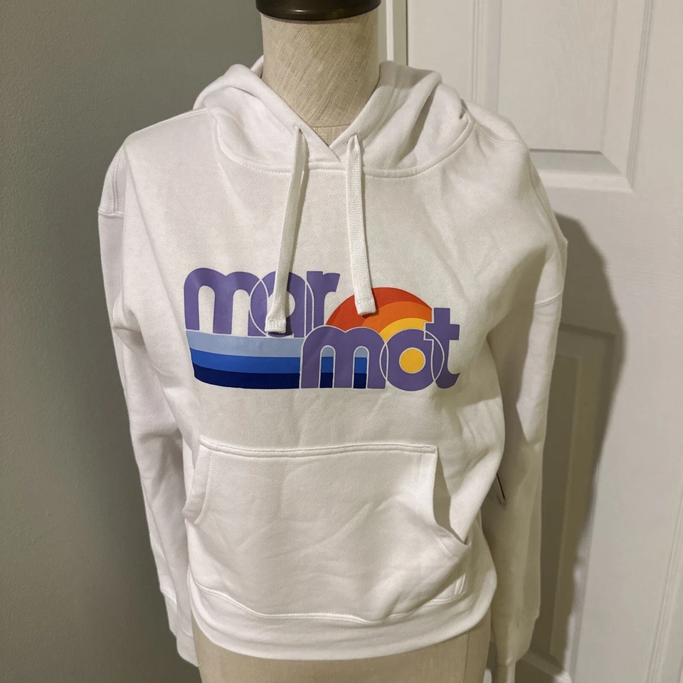 S Marmot Women's Oceanside Graphic Print Hoodie White Size XS