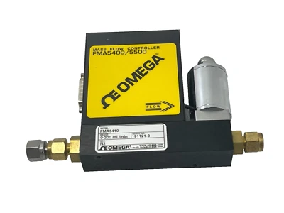 OMEGA MASS FLOW CONTROLLER FMA5400 / 5500, 0-200 mL/min, N2, FMA5410 NICE DEAL ! - Image 1 of 4
