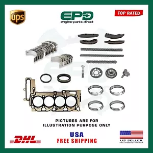 BMW 2.0L N47 HEAD GASKET PISTON RING SET & ENGINE REBUILD KIT N47D20 DIESEL - Picture 1 of 1