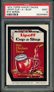 1974 Topps Wacky Packs 8th Series Lipoff Cup-a-slop PSA 9