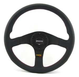 Momo Leder Sportlenkrad Tuner 32 320mm schwarz black steering wheel volante - Afbeelding 1 van 5